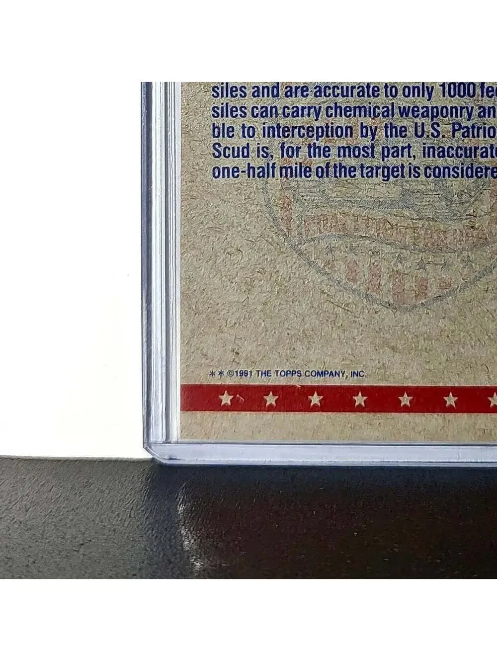 SCUD Missile (B) 1991 Topps Desert Storm #51 Card